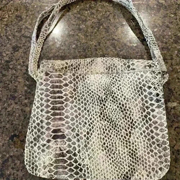 Elliott Lucca Leather Snakeskin Handbag - Picture 6 of 10